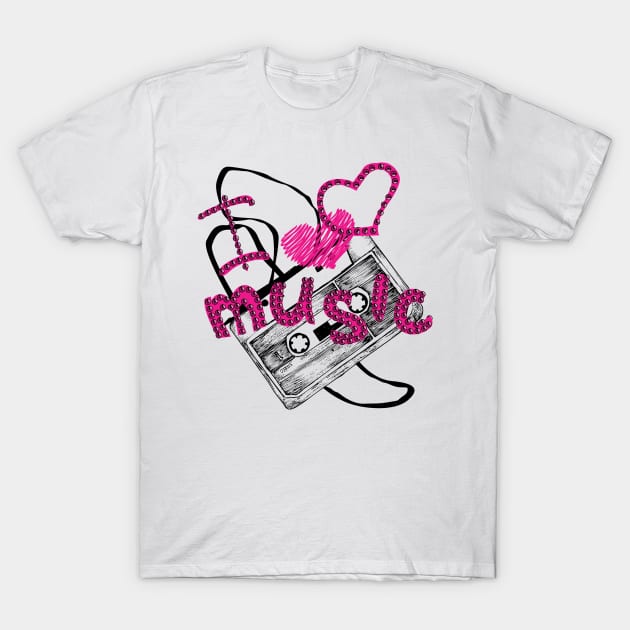 I Love Music T-Shirt by Raintreestrees7373